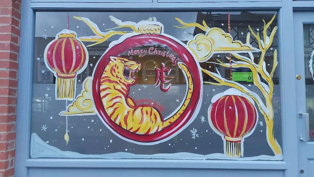 Chinese New Year Window Mural Art